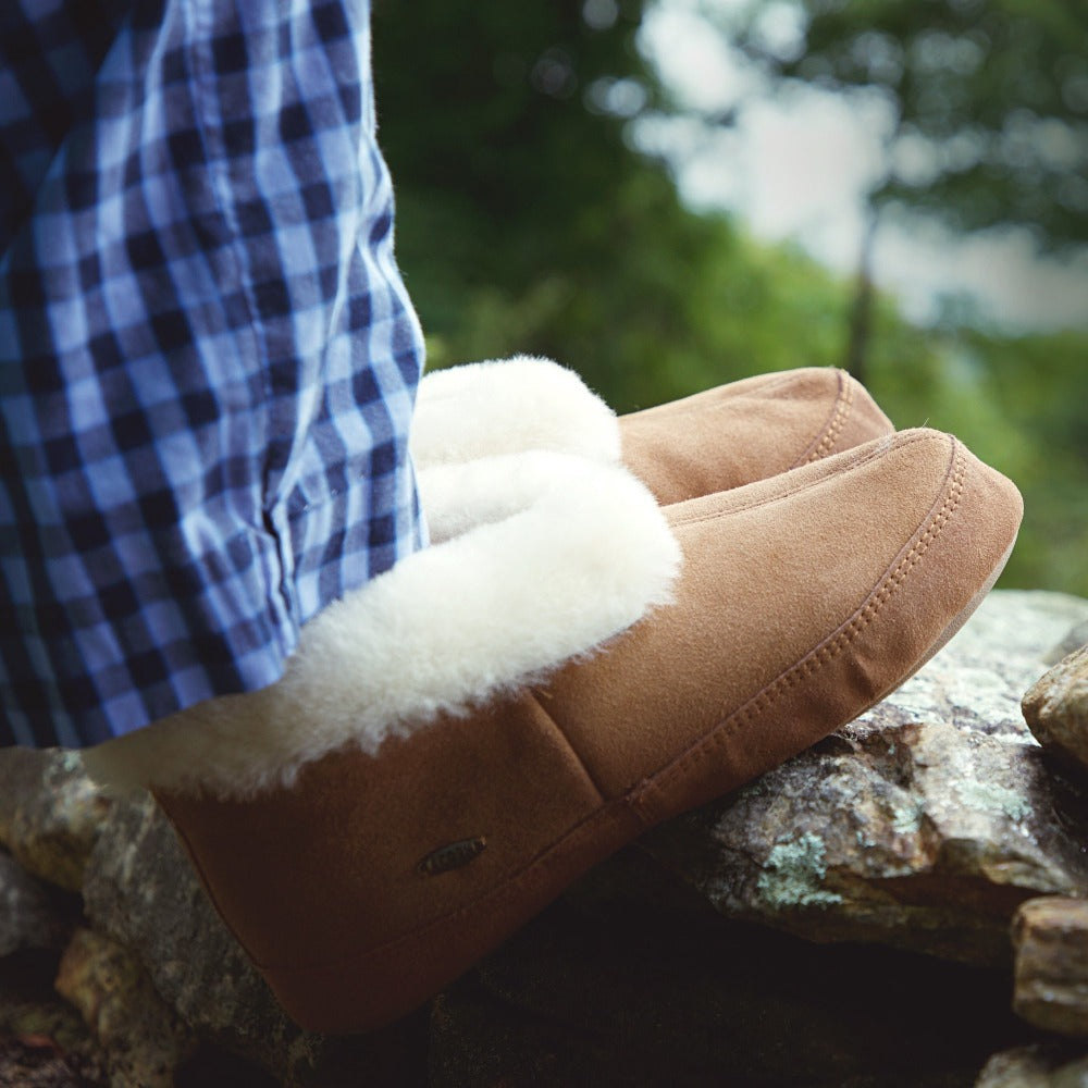 Herren Shearling Boot Slipper