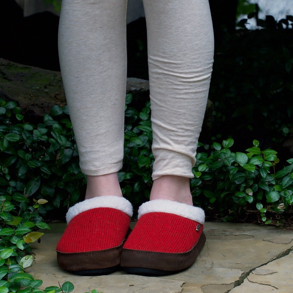 Frauen Ragg Wolle Clog Slipper