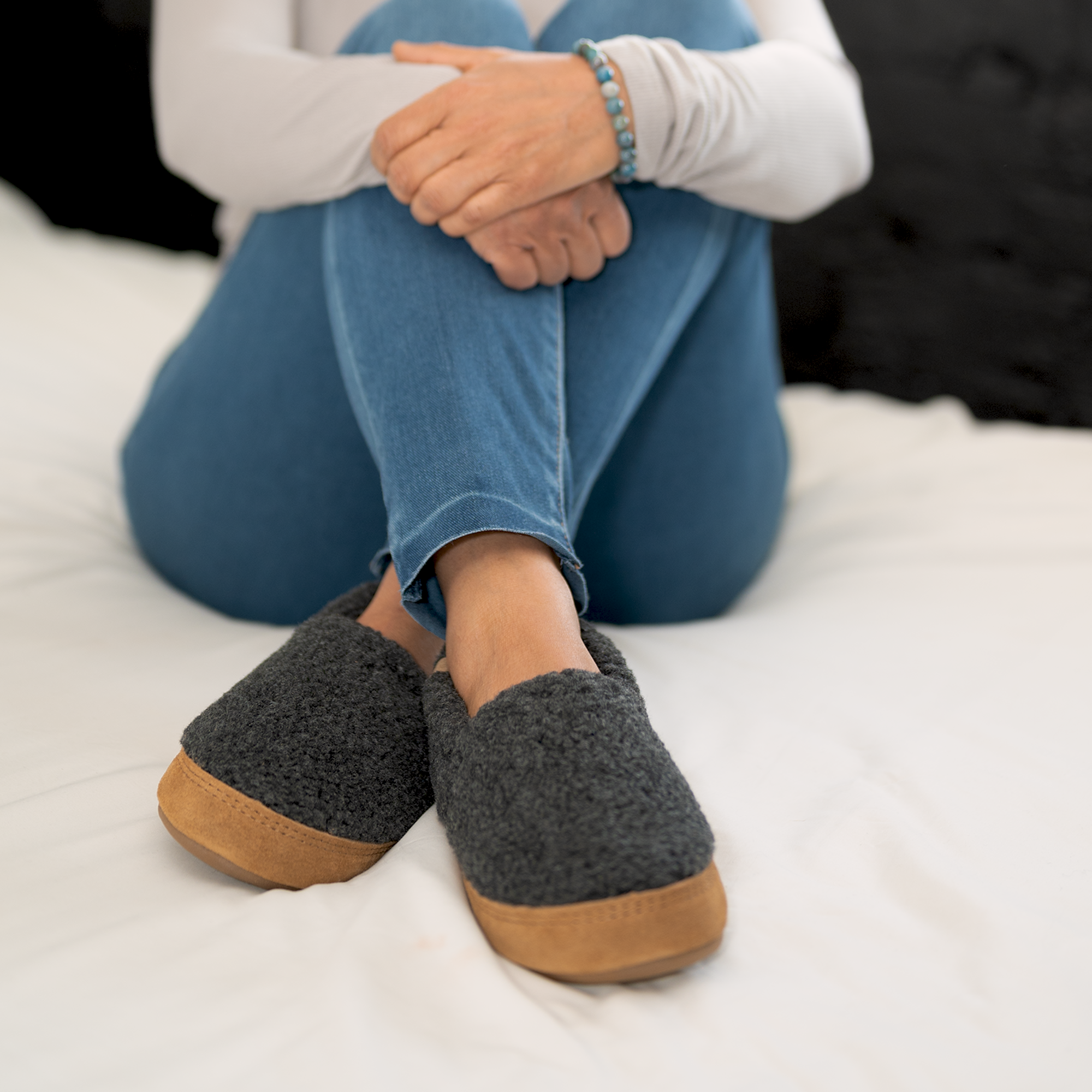 Damen klassische Mokassin Slipper