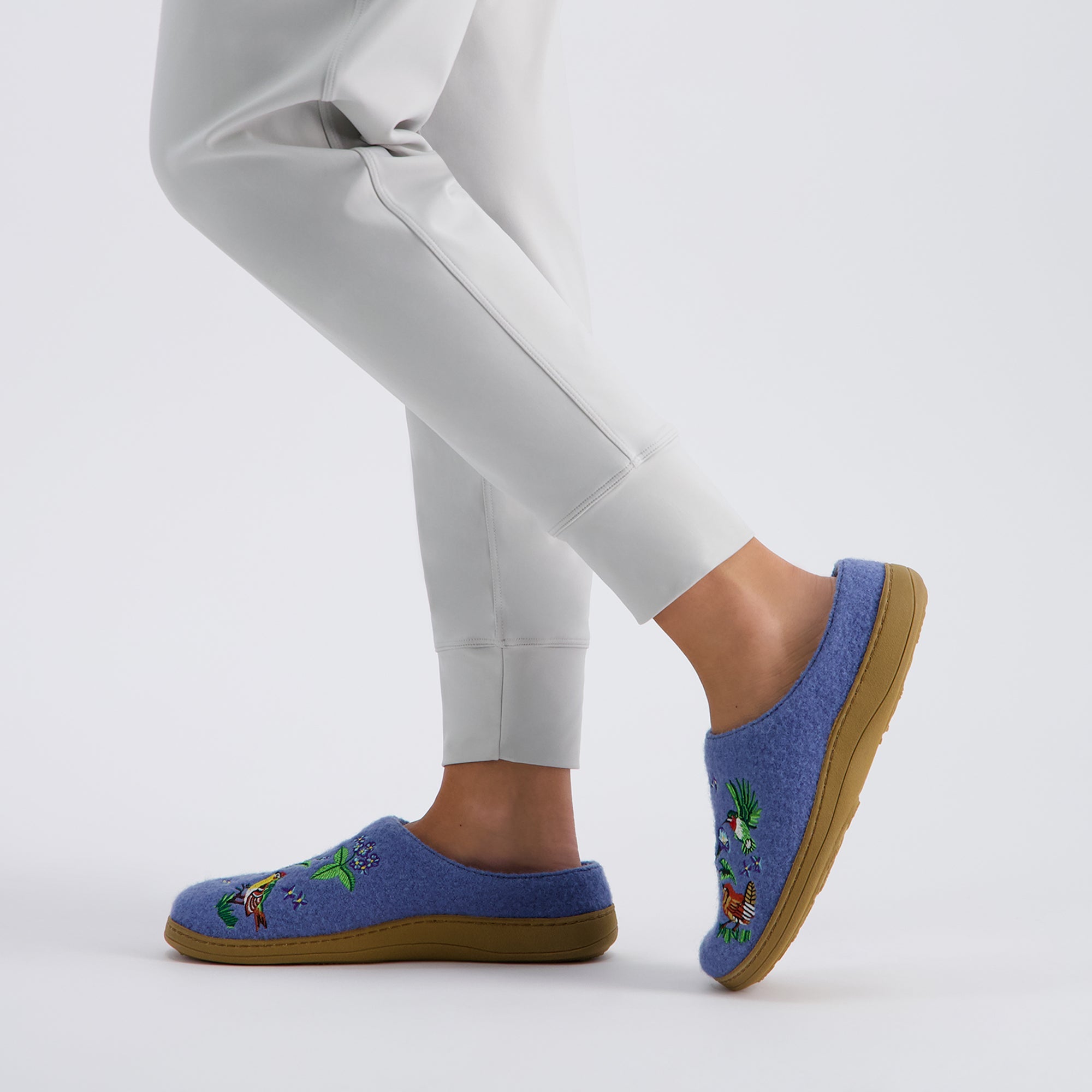 Frauen bestickt gekocht Wolle Clog