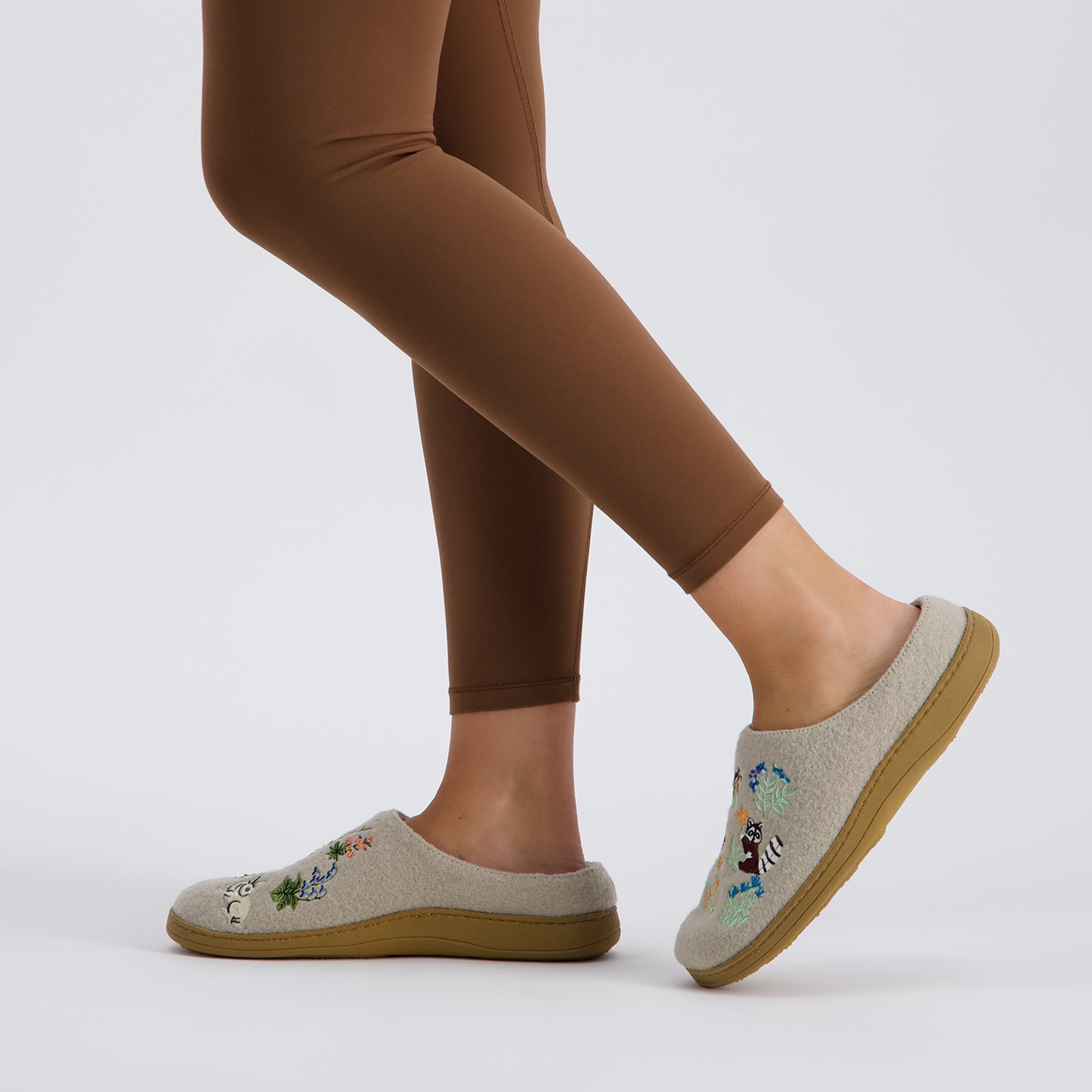 Frauen bestickt gekocht Wolle Clog