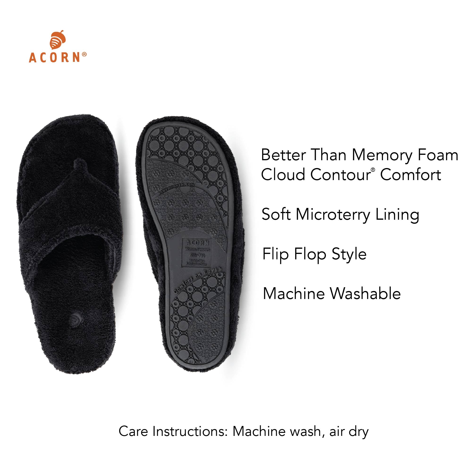 Damen Spa Flip Flop Slippers