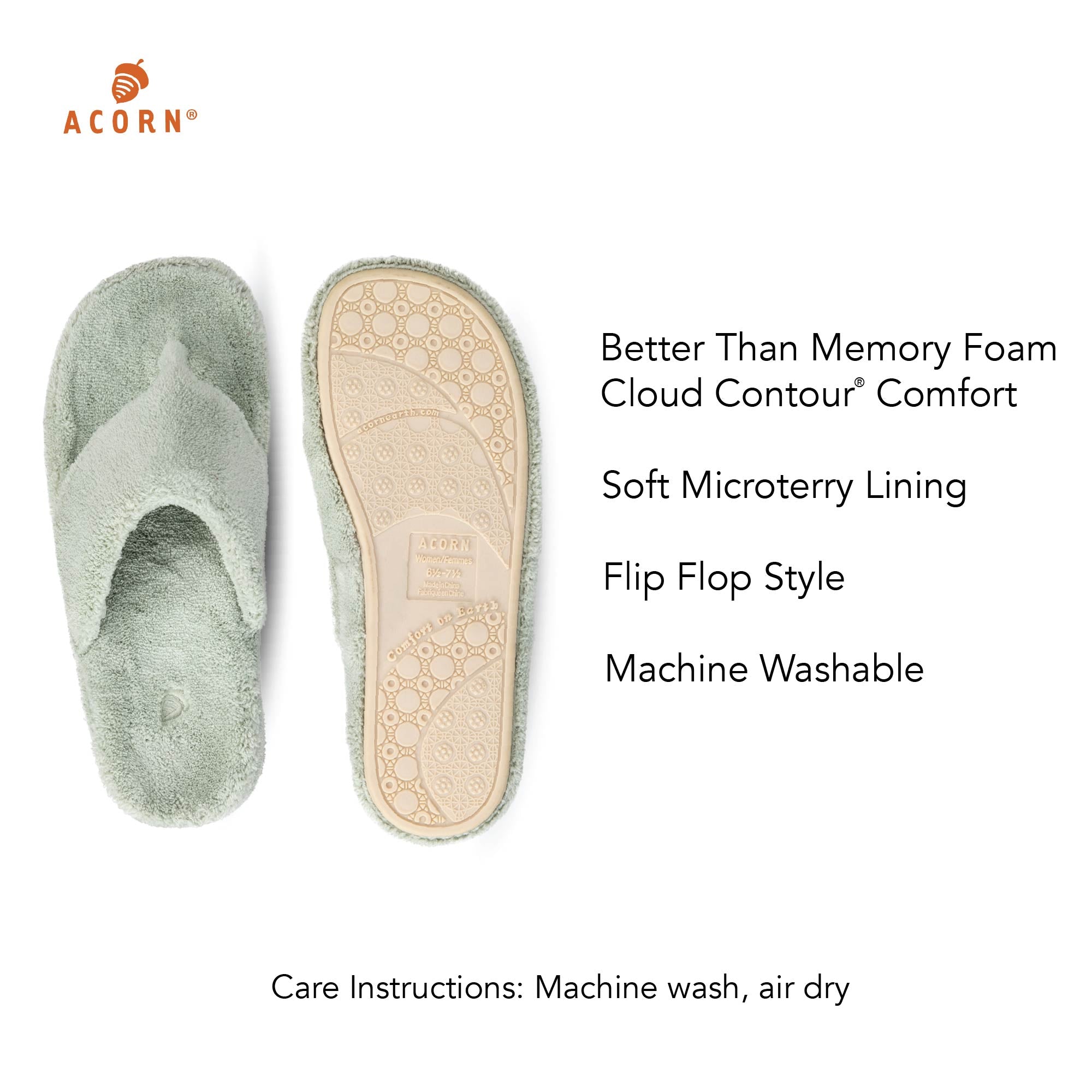 Damen Spa Flip Flop Slippers