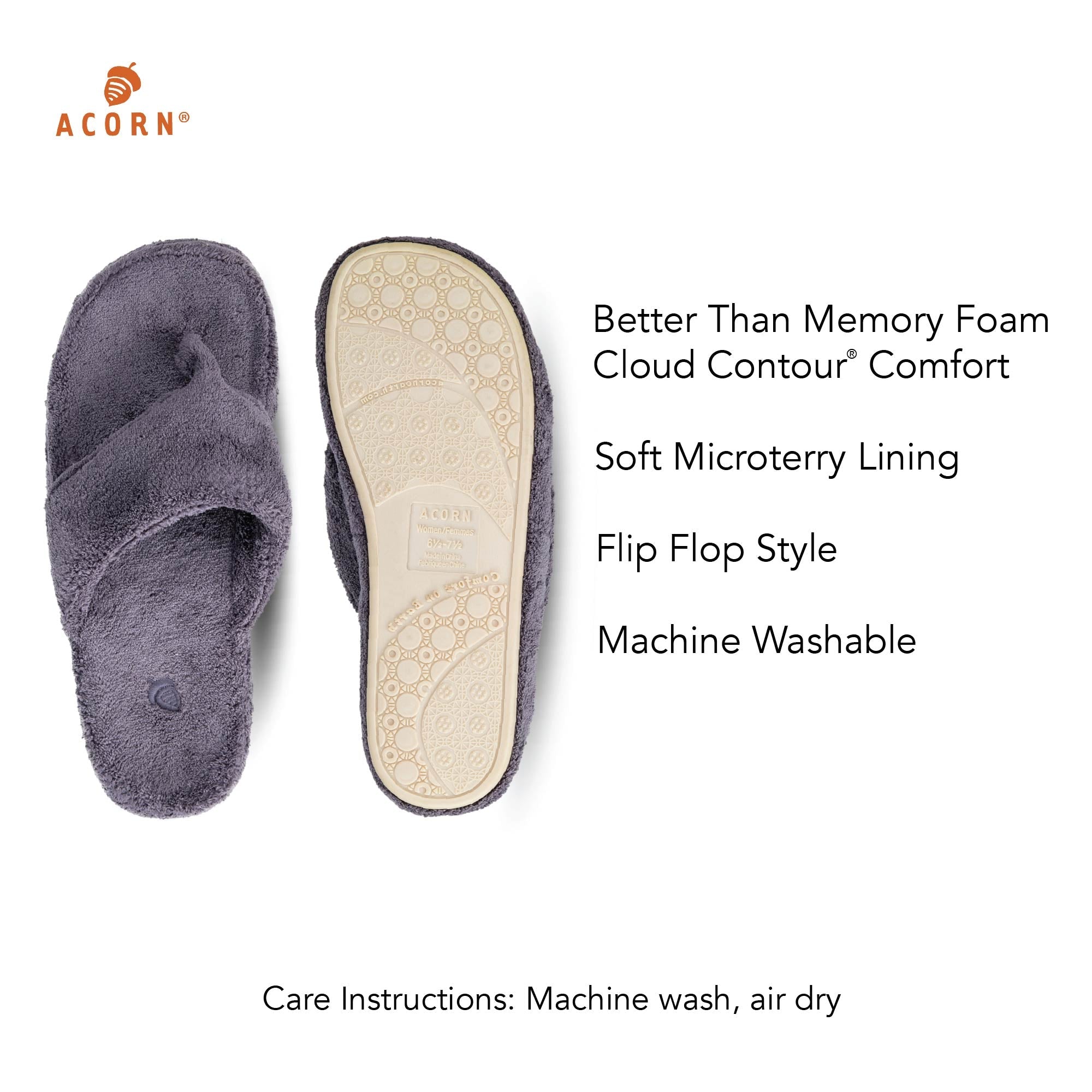 Damen Spa Flip Flop Slippers