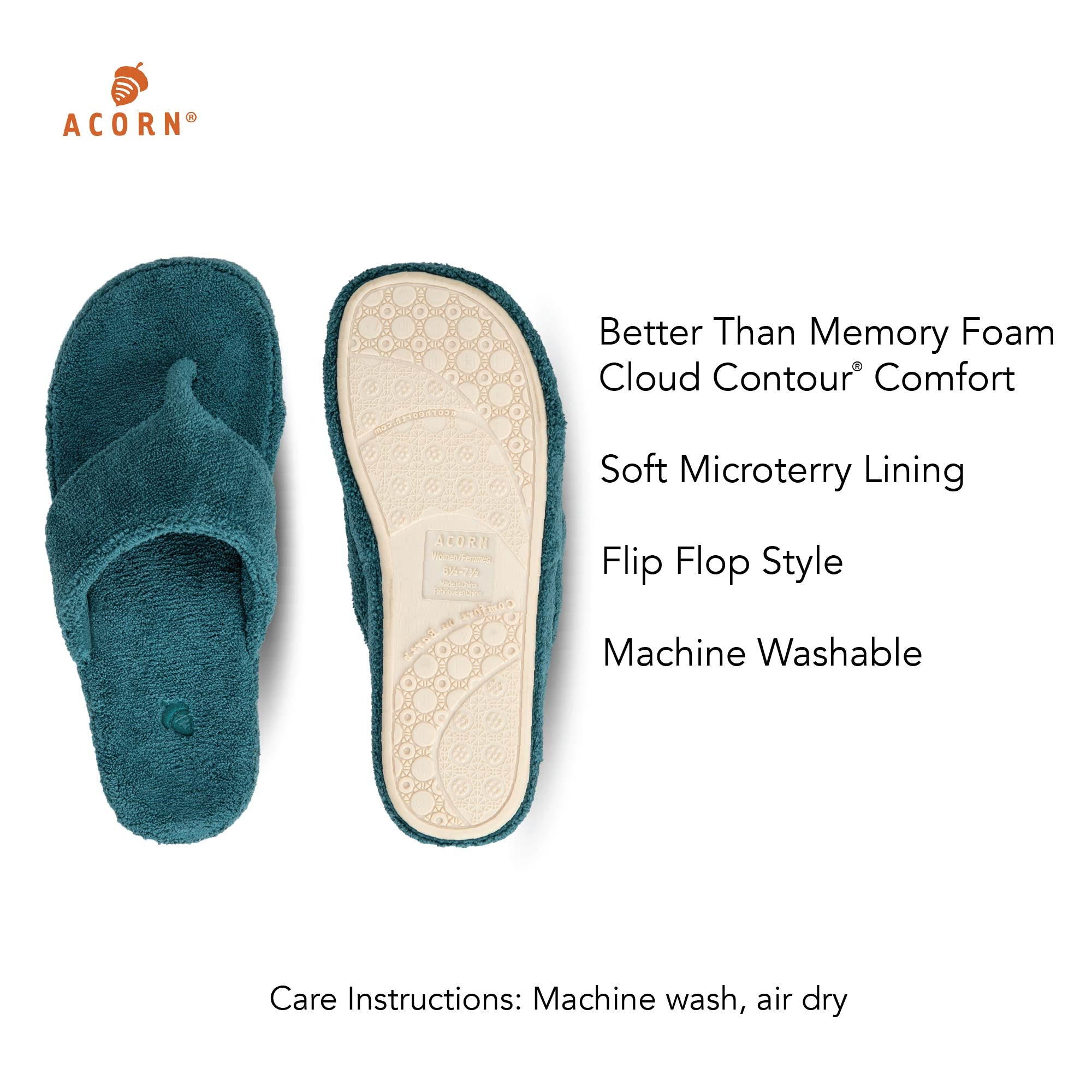 Damen Spa Flip Flop Slippers