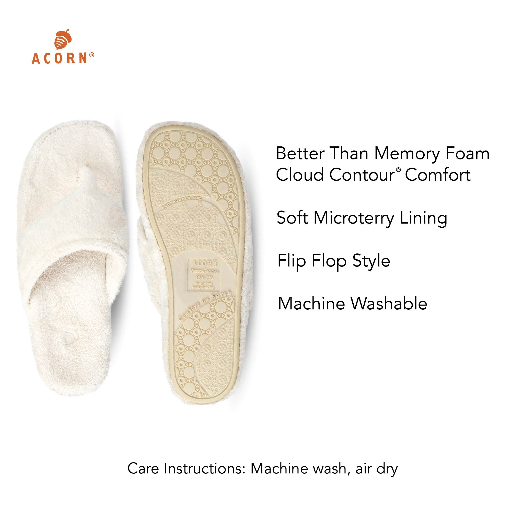 Damen Spa Flip Flop Slippers